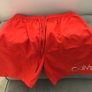 Calvin Klein Men Orange Swim trunks